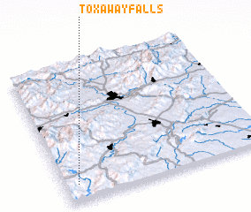 3d view of Toxaway Falls