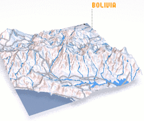 3d view of Bolivia