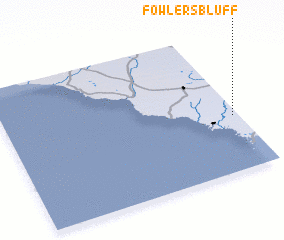 3d view of Fowlers Bluff