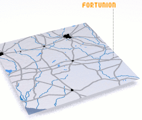 3d view of Fort Union