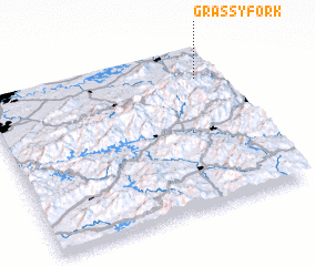 3d view of Grassy Fork