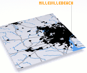 3d view of Milleville Beach