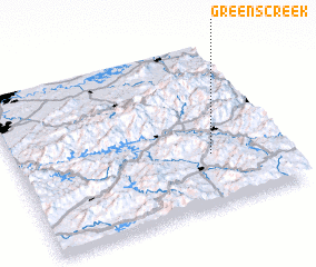 3d view of Greens Creek