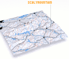 3d view of Scaly Mountain
