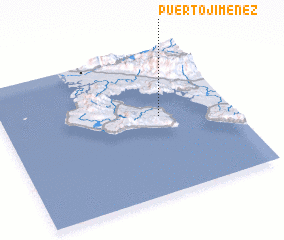 3d view of Puerto Jiménez