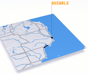 3d view of Au Sable