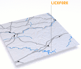 3d view of Lick Fork