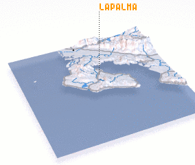 3d view of La Palma