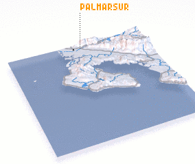 3d view of Palmar Sur