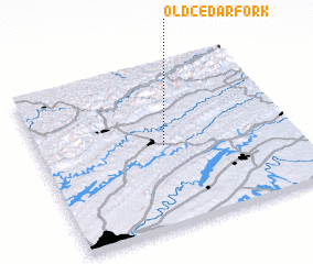 3d view of Old Cedar Fork