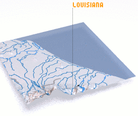 3d view of Louisiana