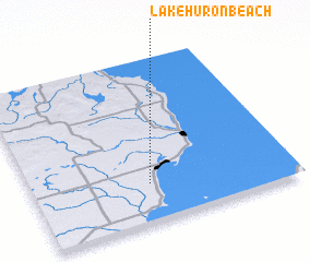 3d view of Lake Huron Beach