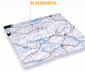 3d view of Alder Branch