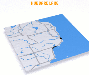 3d view of Hubbard Lake