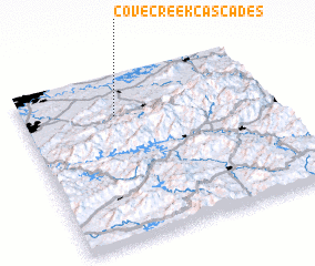 3d view of Cove Creek Cascades