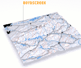 3d view of Boyds Creek