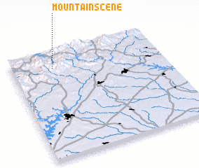 3d view of Mountain Scene