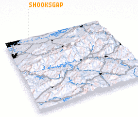 3d view of Shooks Gap