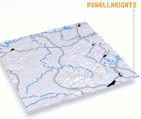 3d view of Powell Heights