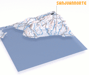 3d view of San Juan Norte