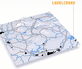 3d view of Level Creek