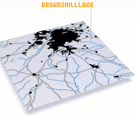 3d view of Browns Mill Lake