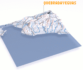 3d view of Quebrada Yeguas