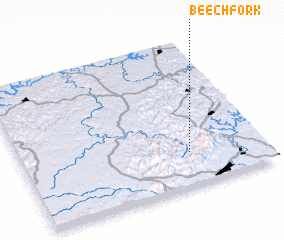 3d view of Beech Fork