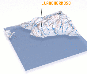 3d view of Llano Hermoso