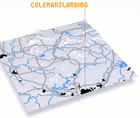 3d view of Colemans Landing