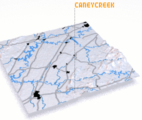 3d view of Caney Creek