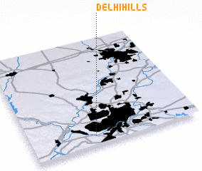 3d view of Delhi Hills