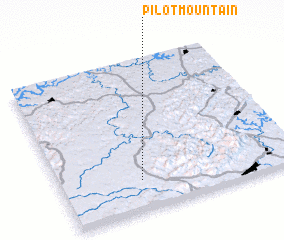 3d view of Pilot Mountain