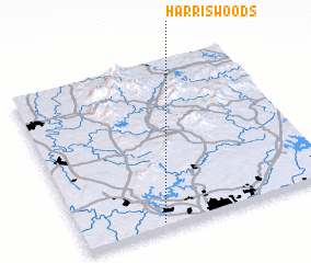 3d view of Harris Woods