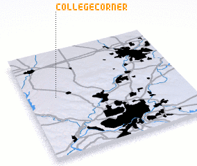 3d view of College Corner