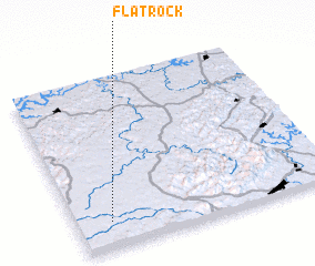 3d view of Flat Rock