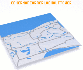 3d view of Eckerman Corner Lookout Tower