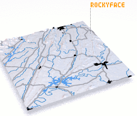 3d view of Rocky Face