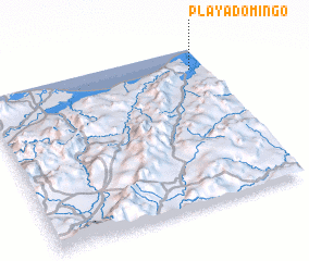 3d view of Playa Domingo