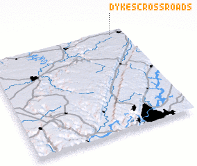 3d view of Dykes Crossroads