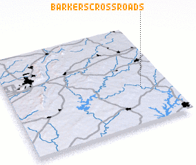 3d view of Barkers Crossroads