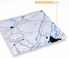 3d view of Brainerd Hills