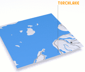 3d view of Torch Lake