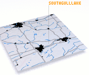 3d view of South Gull Lake