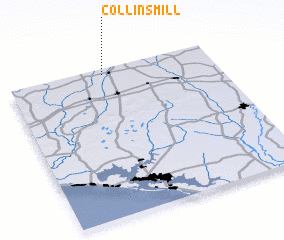 3d view of Collins Mill