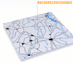 3d view of Backems Crossroads