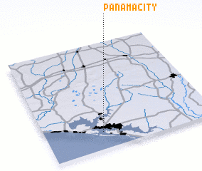 3d view of Panama City