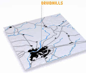 3d view of Druid Hills
