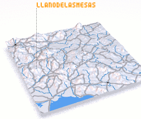 3d view of Llano de Las Mesas