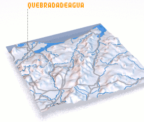 3d view of Quebrada de Agua